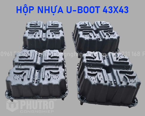 Hộp nhựa Uboot xây dựng KT 43x43cm Hộp nhựa Uboot xây dựng KT 43x43cm