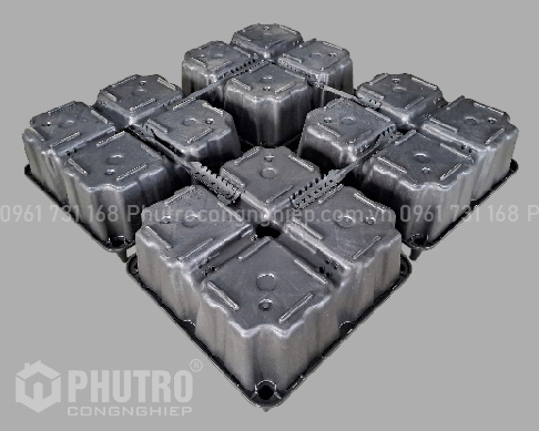Box nhựa sàn rỗng U-boot 48x48cm Box nhựa sàn rỗng U-boot 48x48cm