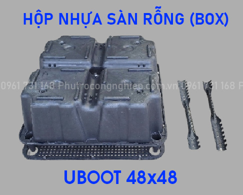 Box nhựa sàn rỗng U-boot 48x48cm