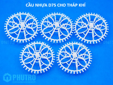 Cầu nhựa D75 cho tháp khí