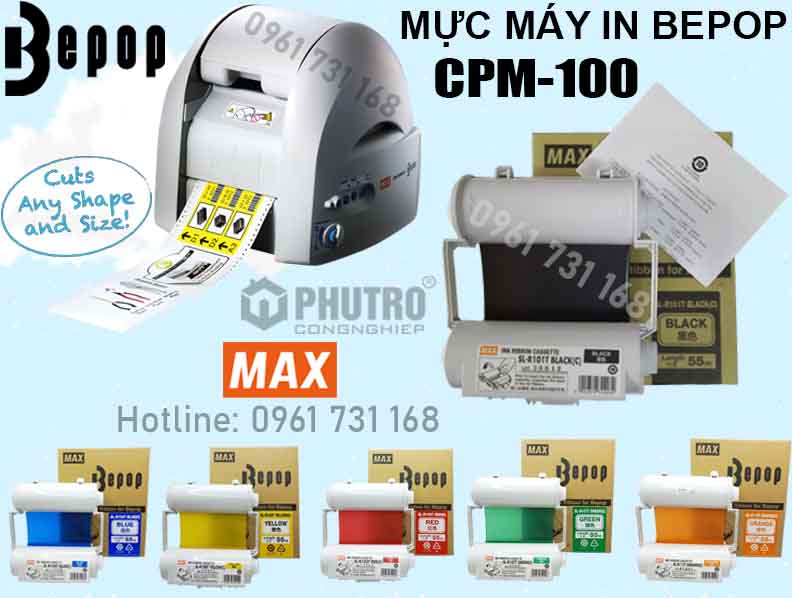 MỰC MÁY IN NHÃN BEPOP CPM-100 MAX JAPAN MỰC MÁY IN NHÃN BEPOP CPM-100 MAX JAPAN