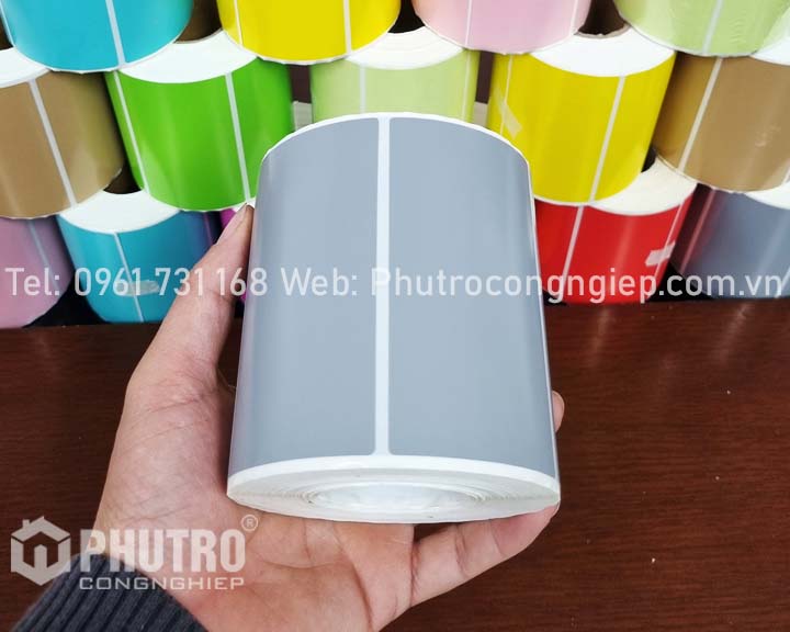 NHÃN DECAN màu xám KT: 60MM X 100MM