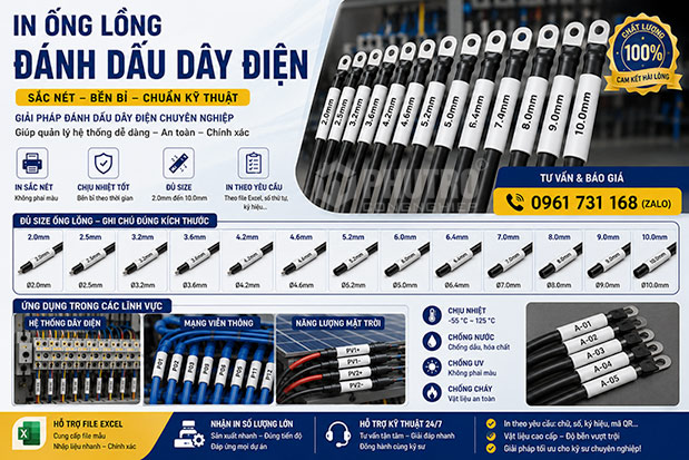 Dịch vụ in ống lồng đầu cos theo yêu cầu