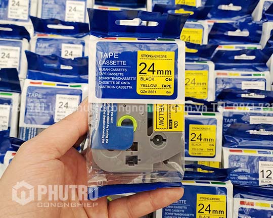 Nhãn in Brother màu vàng 24mm TZS-S651