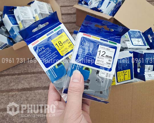 Nhãn in Brother màu vàng 18mm TZS-S641 Nhãn in Brother màu vàng 18mm TZS-S641