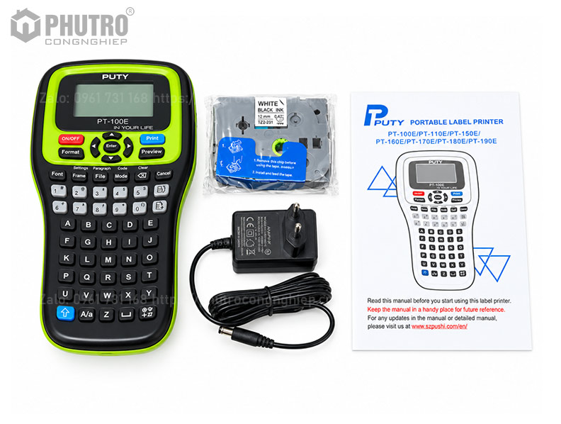 Máy In Nhãn PUTY PT-100E Cầm Tay Máy In Nhãn PUTY PT-100E Cầm Tay